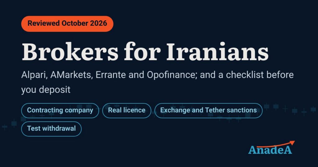 Brokers for Iranians in 2026: check these before you deposit